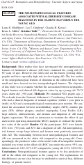 Cover page: O2‐05‐07: The neuropathological features associated with Alzheimer's disease diagnosis in the oldest old versus the young old