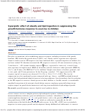 Cover page: Synergistic effect of obesity and lipid ingestion in suppressing the growth hormone response to exercise in children