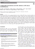 Cover page: Combined BET bromodomain and CDK2 inhibition in MYC-driven medulloblastoma