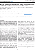 Cover page: Patient satisfaction and outcomes within a free dermatology clinic implemented at an academic medical center