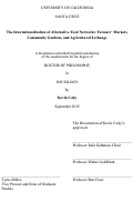 Cover page: The Internationalization of Alternative Food Networks: Farmers' Markets, Community Gardens, and Agricultural Exchange