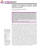 Cover page: A Theory of the Evolution of Social Power: Natural Trajectories of Interpersonal Influence Systems along Issue Sequences