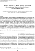 Cover page: B-Cell Lymphoma 2 (Bcl-2) Gene Is Associated with Intracranial Hypertension after Severe Traumatic Brain Injury