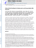 Cover page: Clinical trial enrollment of adolescents and young adults with sarcoma