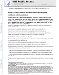 Cover page: The association between duration of breastfeeding and childhood asthma outcomes.