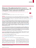 Cover page: Effectiveness of the Addressing Reproductive Coercion in Health Settings (ARCHES) intervention among abortion clients in Bangladesh: a cluster-randomized controlled trial