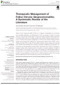 Cover page: Therapeutic Management of Feline Chronic Gingivostomatitis: A Systematic Review of the Literature