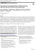 Cover page: Visual Preference for Biological Motion in Children and Adults with Autism Spectrum Disorder: An Eye-Tracking Study