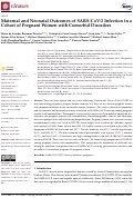 Cover page: Maternal and Neonatal Outcomes of SARS-CoV-2 Infection in a Cohort of Pregnant Women with Comorbid Disorders.