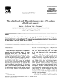 Cover page: The solubility of methyl bromide in pure water, 35%. sodium chloride and seawater