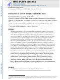 Cover page: Risk factors in autism: Thinking outside the brain