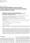 Cover page: Enhanced Growth Inhibition of Osteosarcoma by Cytotoxic Polymerized Liposomal Nanoparticles Targeting the Alcam Cell Surface Receptor