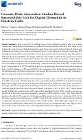Cover page: Genome-Wide Association Studies Reveal Susceptibility Loci for Digital Dermatitis in Holstein Cattle