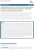 Cover page: Comparative genomics of the major fungal agents of human and animal Sporotrichosis: Sporothrix schenckii and Sporothrix brasiliensis