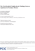 Cover page: The Tech-Enabled Neighborhood: Findings from an experience in Tecámac, Mexico