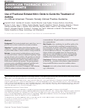 Cover page: Use of Fractional Exhaled Nitric Oxide to Guide the Treatment of Asthma: An Official American Thoracic Society Clinical Practice Guideline