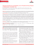 Cover page: Unsupervised Exercise and Mobility Loss in Peripheral Artery Disease: A Randomized Controlled Trial