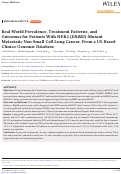 Cover page: Real-World Prevalence, Treatment Patterns, and Outcomes for Patients With HER2 (ERBB2)-Mutant Metastatic Non-Small Cell Lung Cancer, From a US-Based Clinico-Genomic Database.