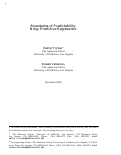 Cover page: Boundaries of Predictability: Noisy Predictive Regressions