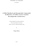 Cover page: A Fully Pipelined and Dynamically Composable Architecture of CGRA (Coarse Grained Reconfigurable Architecture)