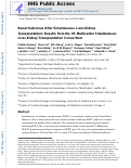 Cover page: Renal Outcomes After Simultaneous Liver‐Kidney Transplantation: Results from the US Multicenter Simultaneous Liver‐Kidney Transplantation Consortium