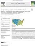 Cover page: On-road emissions of ammonia: An underappreciated source of atmospheric nitrogen deposition