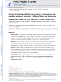 Cover page: Biophysical studies of HIV-1 glycoprotein-41 interactions with peptides and small molecules – Effect of lipids and detergents