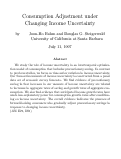 Cover page: Consumption Adjustment under Changing Income Uncertainty