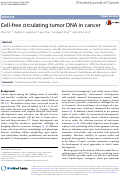 Cover page: Cell‐free circulating tumor DNA in cancer