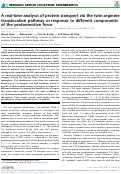 Cover page: A real-time analysis of protein transport via the twin arginine translocation pathway in response to different components of the protonmotive force