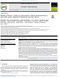 Cover page: Results of Phase 1 study on cytoreductive radical prostatectomy in men with newly diagnosed metastatic prostate cancer