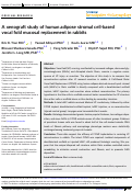 Cover page: A xenograft study of human adipose stromal cell‐based vocal fold mucosal replacement in rabbits