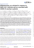 Cover page: Inflammasomes are activated in response to SARS-CoV-2 infection and are associated with COVID-19 severity in patients