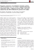 Cover page: Diagnostic performance of transluminal attenuation gradient and fractional flow reserve by coronary computed tomographic angiography (FFRCT) compared to invasive FFR: a sub-group analysis from the DISCOVER-FLOW and DeFACTO studies