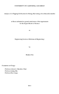 Cover page: Analysis of a flapping foil system for energy harvesting at low Reynolds number