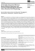 Cover page: A Complex Interaction Between Reduced Reelin Expression and Prenatal Organophosphate Exposure Alters Neuronal Cell Morphology.