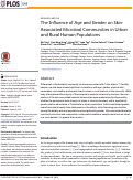 Cover page: The Influence of Age and Gender on Skin-Associated Microbial Communities in Urban and Rural Human Populations