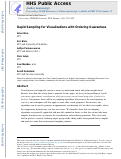 Cover page: Rapid Sampling for Visualizations with Ordering Guarantees