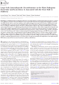 Cover page: Large-Scale Intersubspecific Recombination in the Plant-Pathogenic Bacterium Xylella fastidiosa Is Associated with the Host Shift to Mulberry