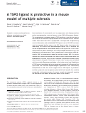 Cover page: A TSPO ligand is protective in a mouse model of multiple sclerosis