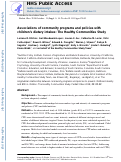 Cover page: Associations of community programs and policies with children's dietary intakes: the Healthy Communities Study.