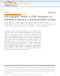 Cover page: Anti-angiogenic effects of VEGF stimulation on endothelium deficient in phosphoinositide recycling.