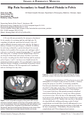 Cover page: Hip Pain Secondary to Small Bowel Fistula to Pelvis