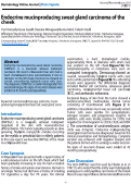 Cover page: Endocrine mucin-producing sweat gland carcinoma of the cheek