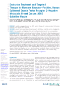 Cover page: Endocrine Treatment and Targeted Therapy for Hormone Receptor–Positive, Human Epidermal Growth Factor Receptor 2–Negative Metastatic Breast Cancer: ASCO Guideline Update