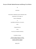 Cover page: Essays on Weather Indexed Insurance and Energy Use in Mexico