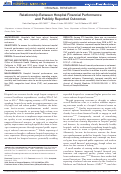 Cover page: Relationship between hospital financial performance and publicly reported outcomes