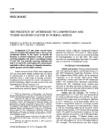 Cover page: The presence of antibodies to lymphotoxin and tumor necrosis factor in normal serum