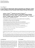 Cover page: A Case Report and Genetic Characterization of a Massive Acinic Cell Carcinoma of the Parotid with Delayed Distant Metastases