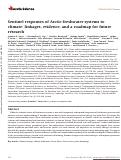 Cover page: Sentinel responses of Arctic freshwater systems to climate: linkages, evidence, and a roadmap for future research